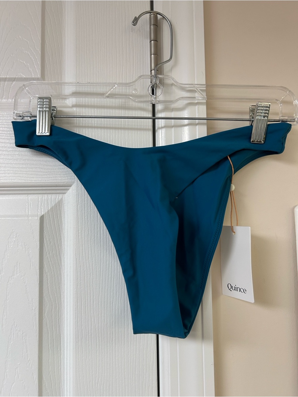 NWT Quince teal high-leg bikini bottom